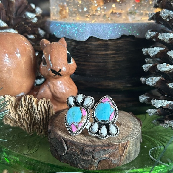 925 Sterling Cotton candy Turquoise ring - Picture 4 of 4